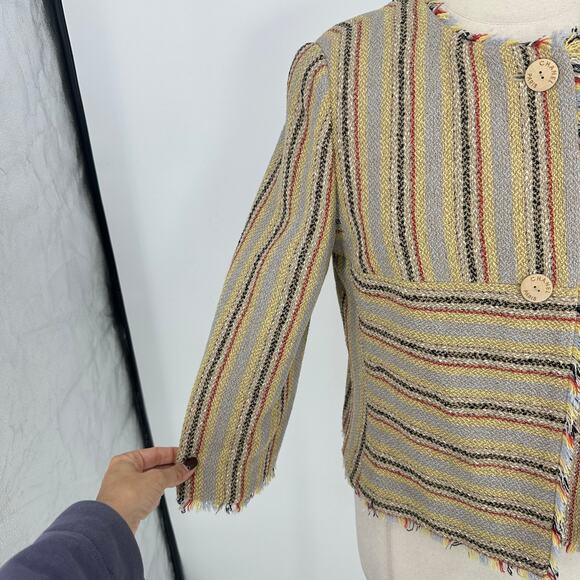 Vintage Y2K Chanel Evening Jacket Wool Womens FR 44 Old Money Classic - Picture 12 of 16